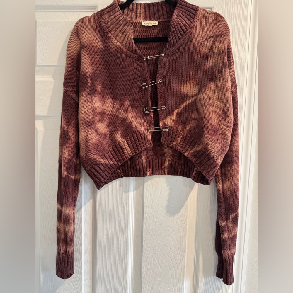 brown tie dye sweater